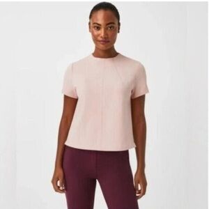 Women's Spanx Ponte Pink Short Sleeve Top